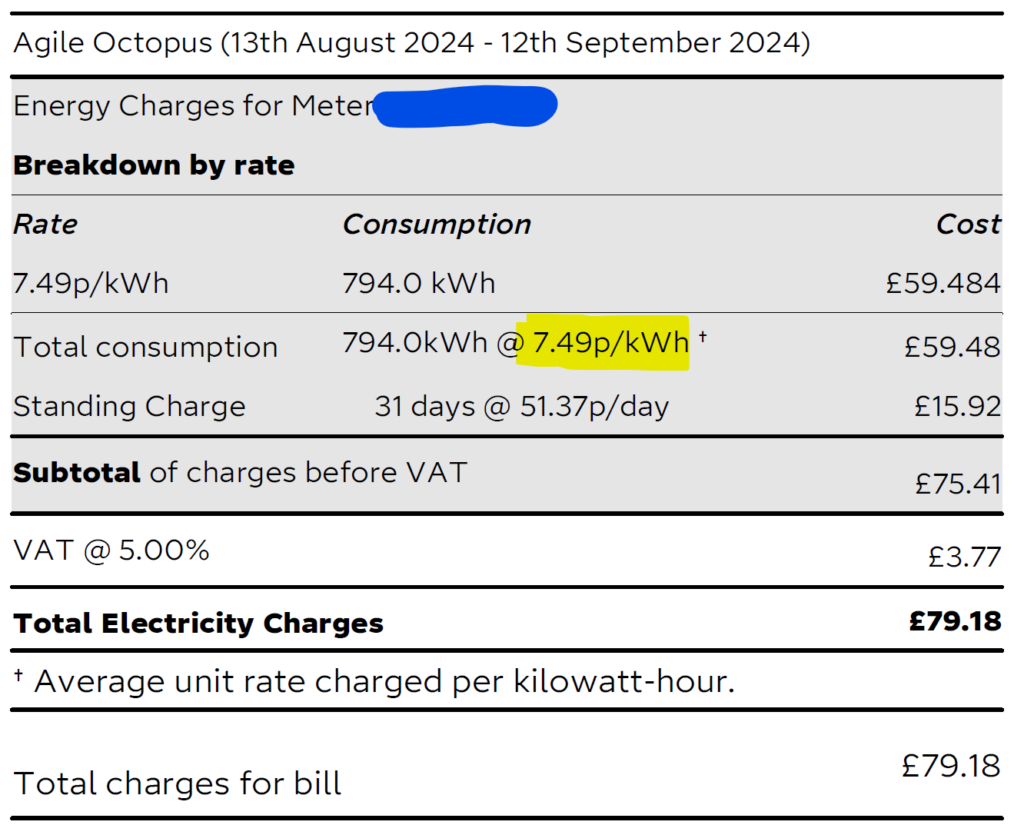 Energy Savings - Electricity Invoice